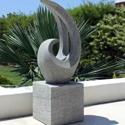 Curvation Modern Art Stone Statue - Large Garden Sculpture