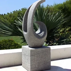 Curvation Modern Art Stone Statue - Large Garden Sculpture