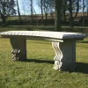 Curved Ivy Stone Garden Bench