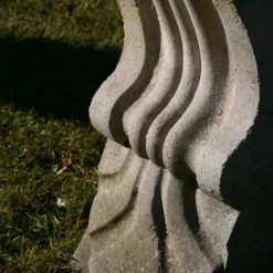Curved Plain Double Stone Garden Bench