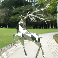 Deer 198cm Geometric Metal Garden Sculpture