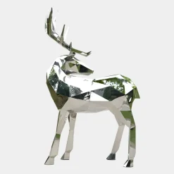 Deer 158cm Geometric Metal Garden Sculpture