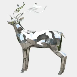 Deer 197cm Geometric Metal Garden Sculpture v2