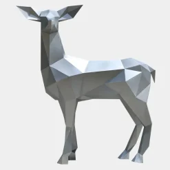 Deer 160cm Geometric Metal Garden Sculpture