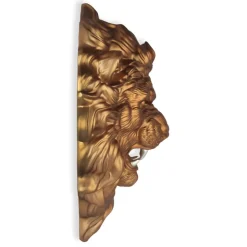 Desert Lion 49cm Bronze Resin Wall Sculpture