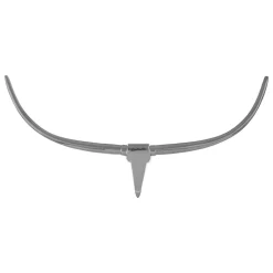 Desert Skull 62cm Silver Metal Wall Sculpture