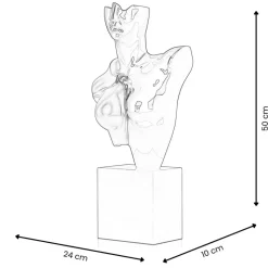 Divided Diva 50cm Black Resin Indoor Sculpture