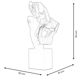 Divided Titan 52cm White Resin Indoor Sculpture