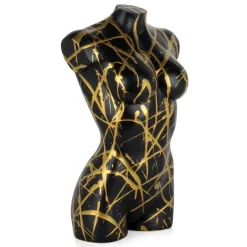 Divine Torso 50cm Black Resin Indoor Sculpture