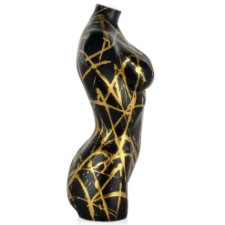 Divine Torso 50cm Black Resin Indoor Sculpture