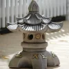 Double Top Japanese Pagoda Stone Garden Ornament