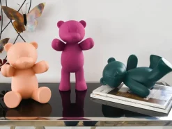 Dream Bear 22cm Pink Resin Indoor Sculpture