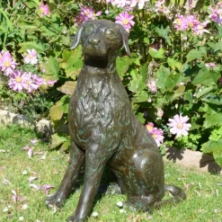 Duke the Dog Bronze Metal Garden Ornament