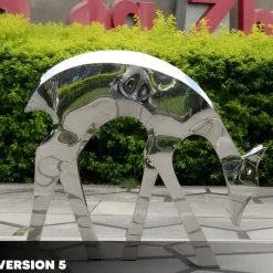 Dynamic Deer 91cm Metal Garden Sculpture