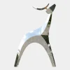 Dynamic Deer 100cm Metal Garden Sculpture