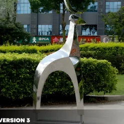 Dynamic Deer 156cm Metal Garden Sculpture