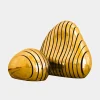 Dynamic Pebbles 95cm Gold Metal Garden Sculptures