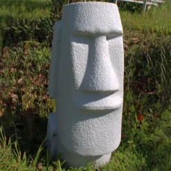 Easter Island Head 70cm Granite Resin Garden Ornament