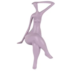 Elegant Grace 38cm Violet Resin Indoor Sculpture