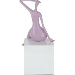 Elegant Grace 38cm Violet Resin Indoor Sculpture