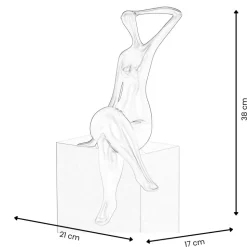 Elegant Grace 38cm Violet Resin Indoor Sculpture
