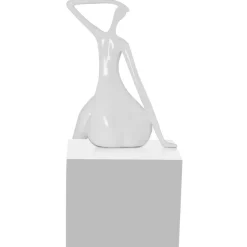 Elegant Grace 75cm White Resin Indoor Sculpture