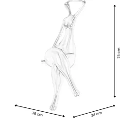 Elegant Grace 75cm White Resin Indoor Sculpture