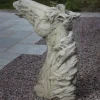 Epona Horses Head Stone Garden Ornament