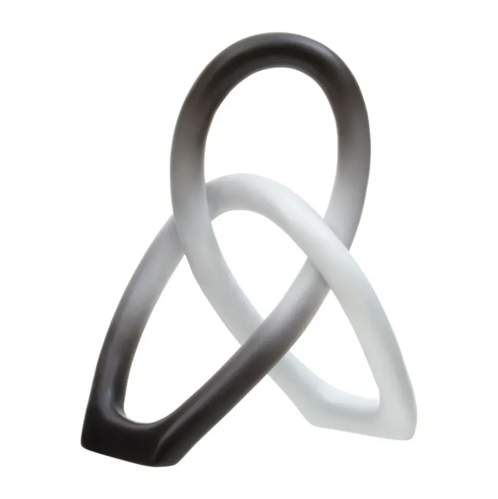 Eternal Curves 19cm Black & White Resin Indoor Sculpture
