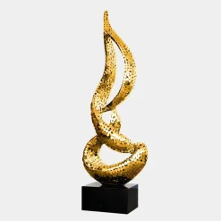 Eternal Flame 173cm Gold Metal Garden Sculpture