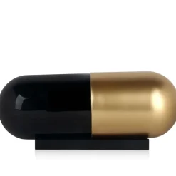 Eternal Health Pill 13cm Gold Resin Indoor Sculpture