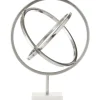 Eternal Orbit 42cm Silver Metal Indoor Sculpture