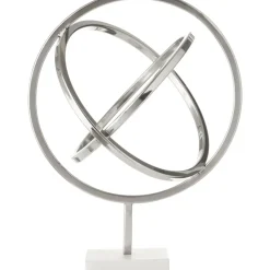 Eternal Orbit 42cm Silver Metal Indoor Sculpture
