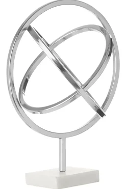 Eternal Orbit 42cm Silver Metal Indoor Sculpture