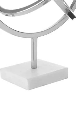Eternal Orbit 42cm Silver Metal Indoor Sculpture