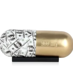 Eternal Wealth Pill 13cm Gold Resin Indoor Sculpture