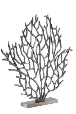 Euphoric Coral 43cm Black Metal Indoor Sculpture