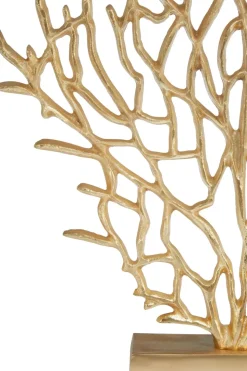 Euphoric Coral 40cm Gold Metal Indoor Sculpture
