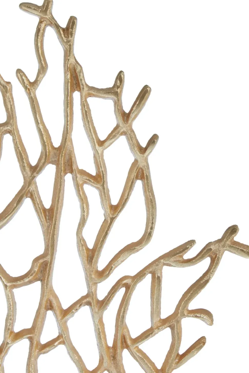 Euphoric Coral 40cm Gold Metal Indoor Sculpture