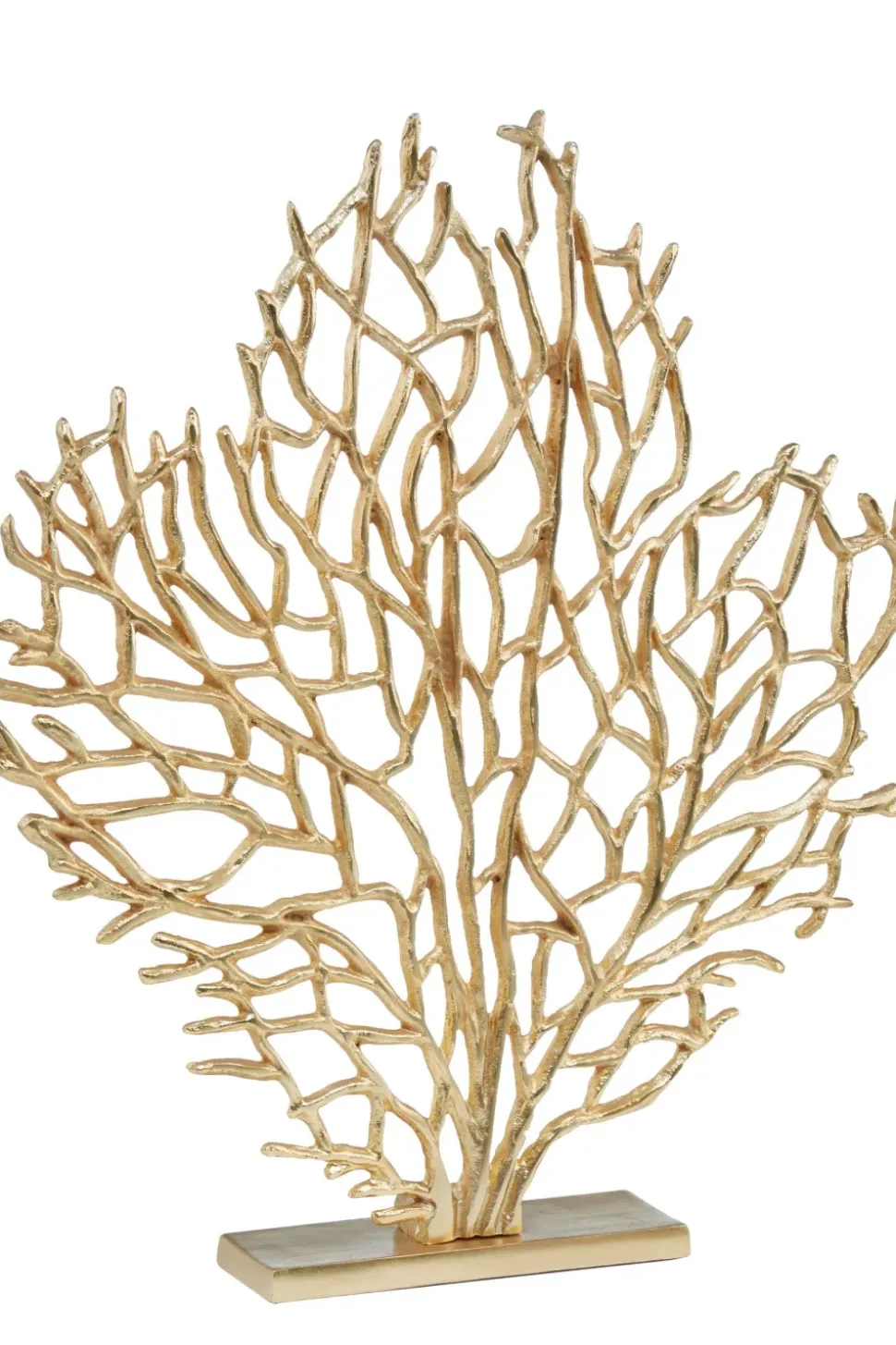 Euphoric Coral 54cm Gold Metal Indoor Sculpture