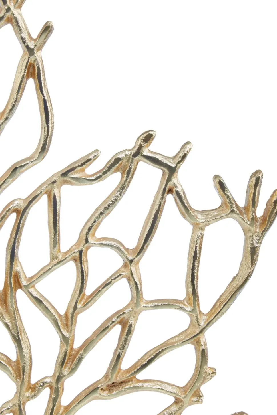 Euphoric Coral 54cm Gold Metal Indoor Sculpture