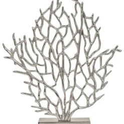Euphoric Coral 43cm Silver Metal Indoor Sculpture