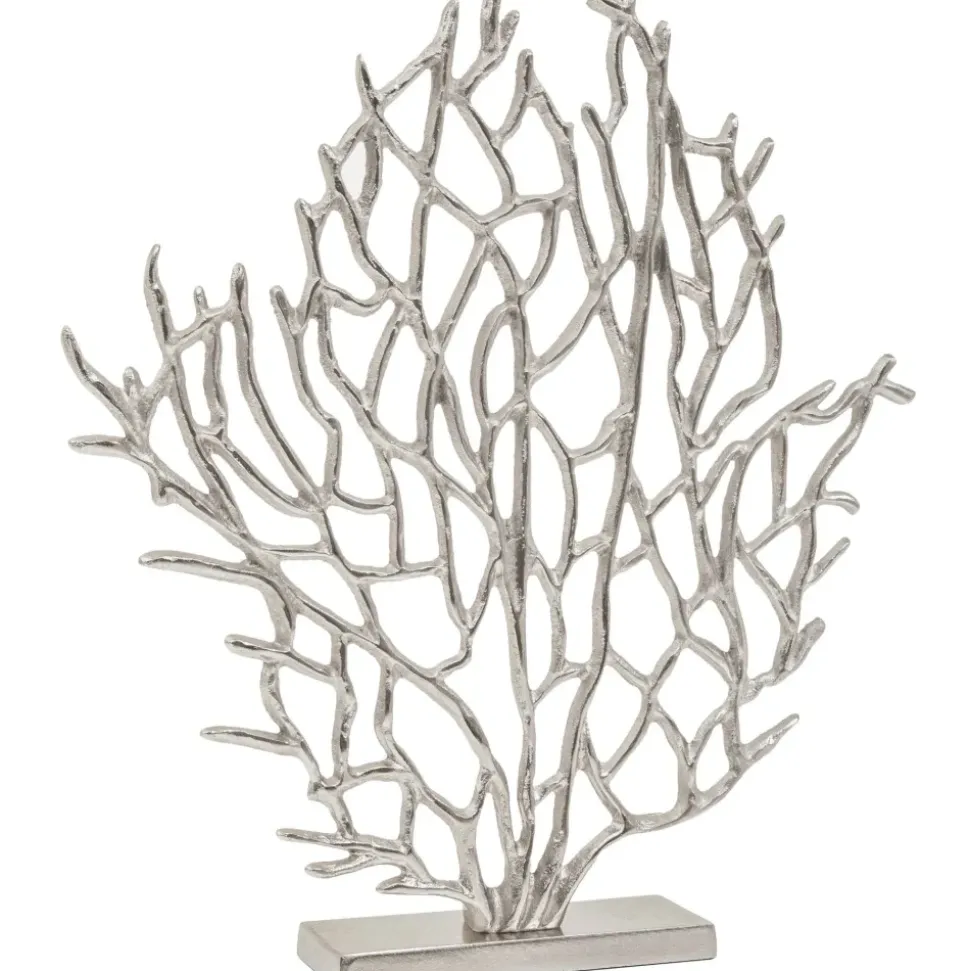 Euphoric Coral 43cm Silver Metal Indoor Sculpture