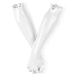 Everlasting Embrace 55cm White Resin Wall Sculpture