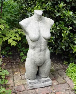 Female Torso Modern Stone Garden Ornament