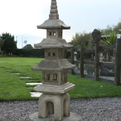 Five Piece Japanese Pagoda Lantern Stone Garden Ornament