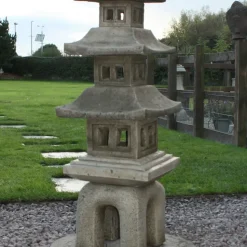 Five Piece Japanese Pagoda Lantern Stone Garden Ornament