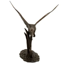 Flying Duck Bronze Metal Garden Ornament