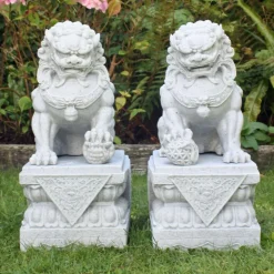 Foo Dogs 76cm Granite Chinese Garden Statues