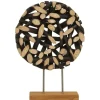Forest Orb 50cm Black Wood Indoor Sculpture